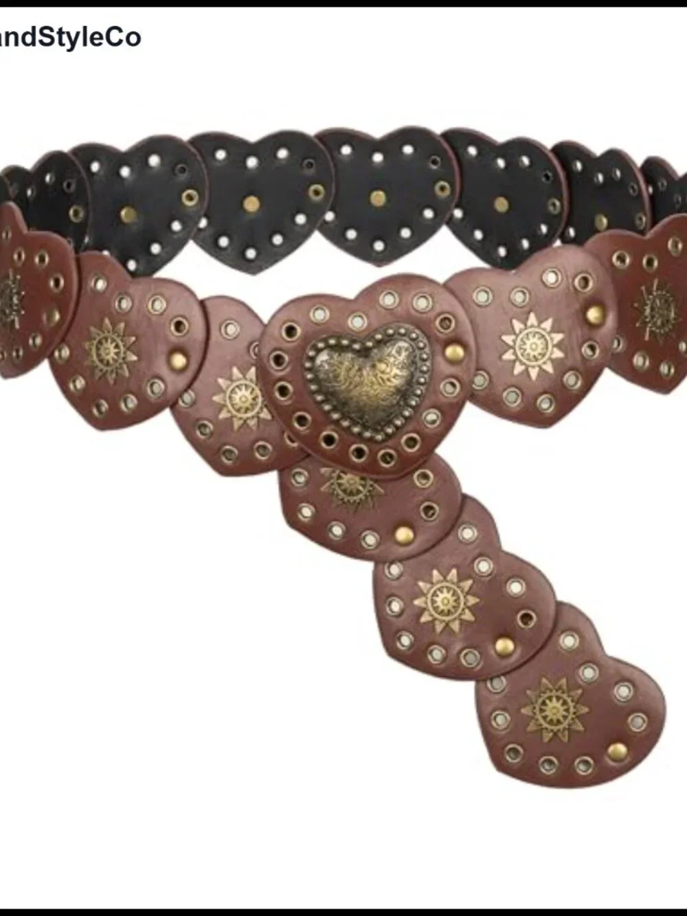 Wide PU Leather Western Concho Belt Women Vintage Cowgirl Waist